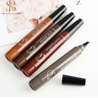 Shiny B&amp;S【พร้อมส่ง】ดินสอเขียนคิ้ว ติดทนนาน ที่เขียนคิ้ว กันน้ำ ปากกาเขียนคิ้ว หัวเป็นแฉก เส้นเรียงเป็นธรรมชาติ 5 สีให้เลือก เครื่องสําอางสําหรับผู้หญิง