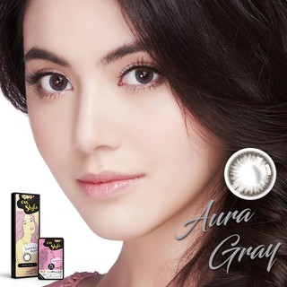 Lollipop Contact Lens On Style Aura Gray ลอลลิป๊อป คอนแทคเลนส์ ออนสไตล์ ออร่า สีเทา สายตาสั้น 0.00 ถึง -4.00