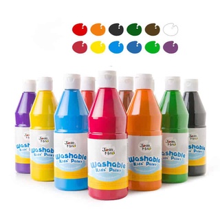 สีไร้สารพิษสำหรับเด็ก ล้างทำความสะอาดได้ Joan Miro Finger Paint Washable Kids Point ( 500 ml.)