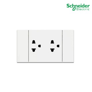 Schneider Electric A70426UST_WE ชุดเต้ารับคู่ 3 ขา มีม่านนิรภัย ประกอบสำเร็จรูป สีขาว รุ่น AvatarOn A สั่งซื้อที่ PlugOn