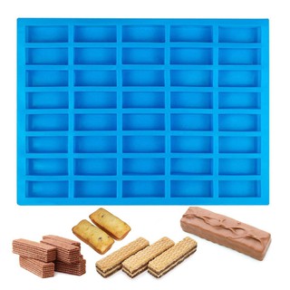 แม่พิมพ์ ซิลิโคน สี่เหลี่ยมผืนผ้า 40 ช่อง (คละสี) 40 Cavities Chocolate Bars Silicone Mold