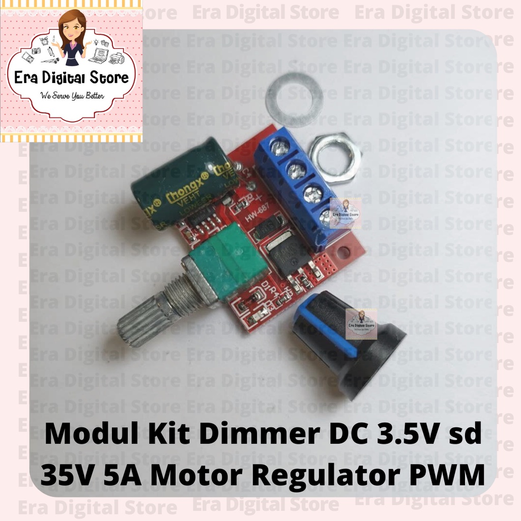 PWM 3.5V ถึง 35V 5A DC Motor Regulator Dimmer Kit โมดูล