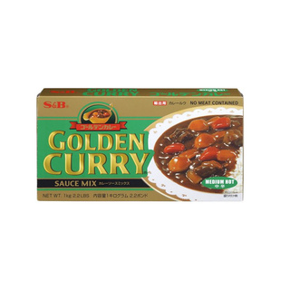 🔥 HOT🔥 เอสแอนด์บี เครื่องแกงกะหรี่ เผ็ดกลาง 1 กิโลกรัม S&amp;B Golden Curry Sauce Medium Hot 1 kg