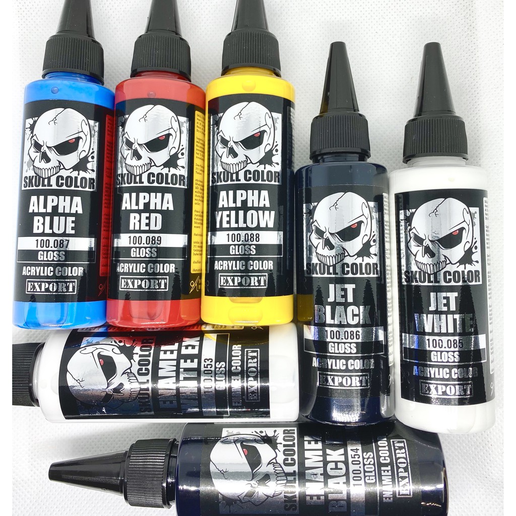 SKULL COLOR Hi-GLOSS AUTOMOTIVE New Item!!! กลุ่มสีรถความเงาสูง gundam gunpla โมเดล กันดั้ม กันพลา หุ่น รถ ทหาร สี