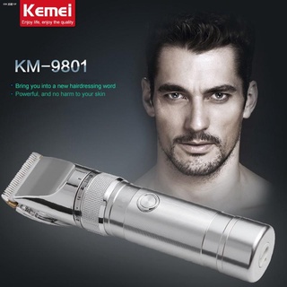 Kemei ปัตตาเลี่ยนผม ผมแบบชาร์จผมมืออาชีพผมตัดไฟฟ้าตัดผมตัดเครา Trimmer เครื่องโกนหนวดผู้ชาย KM-9801