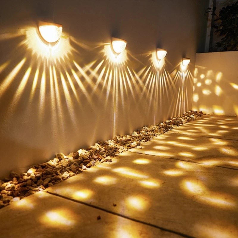 โคมไฟพลังงานแสงอาทิตย์ กันน้ํา สําหรับติดรั้ว บันได บ้าน สวน