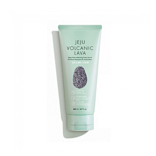 (ของแท้/ฉลากไทย) The Face Shop Jeju Volcanic Lava Deep Pore Cleansing Foam Scrub 140 ml.