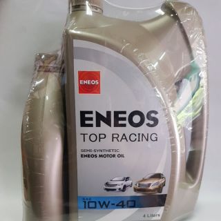 น้ำมันเครื่อง ENEOS 10w-40 เอเนออส ท็อป เรซซิ่ง 10W40 4ลิตร แถมฟรี! 1 ลิตร+เสื้อยืด