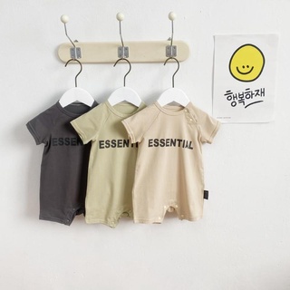 ชุดจั๊มสูทรอมเปอร์ แขนสั้น พิมพ์ลายตัวอักษร แฟชั่นฤดูร้อน สํ…