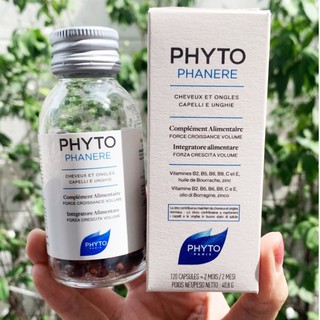 ของแท้ ใหม่ Phyto Paris Phytophanere 120 Capsules วิตามินช่วยบำรุงเส้นผม แก้ปัญหาผมหลุดร่วง บำรุงลึกจนถึงรากผม