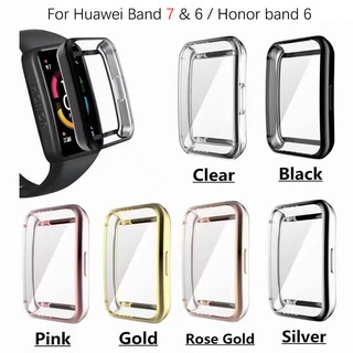 เคส TPU นิ่ม ป้องกัน สําหรับ Huawei Band 7 6 / Huawei Honor Band 6 เคสนาฬิกา แบบเต็มจอ