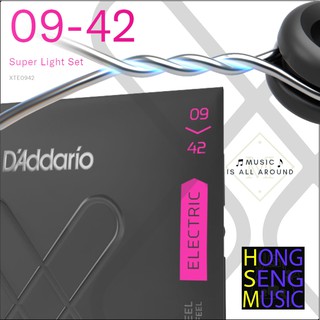 สายกีตาร์ไฟฟ้าแบบเคลือบ Daddario เบอร์ 09-42 รุ่น XTE0942 ซองดำ