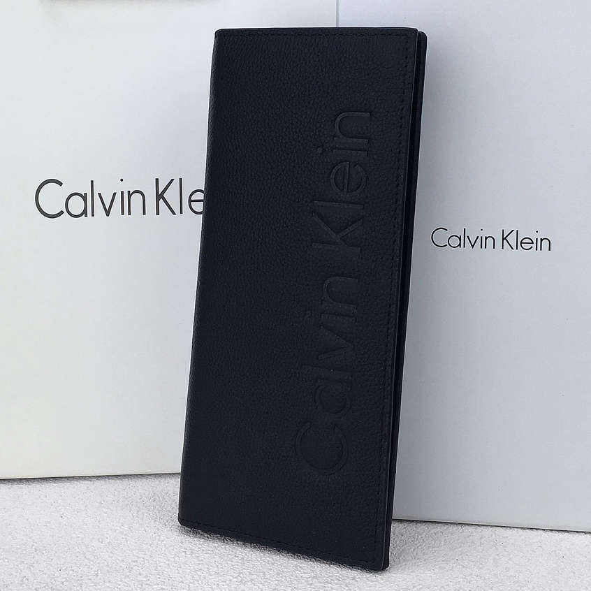 [ใหม่] Calvin Klein   กระเป๋าสตางค์แบบยาวสำหรับผู้ชาย กระเป๋าสตางค์ธุรกิจของผู้ชาย ที่ใส่บัตร Hand B