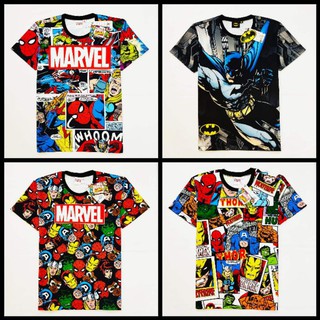 อก38-46นิ้ว เสื้อยืดMarvel มาร์เวล, เสื้อยืดBatman แบทแมน ผ้ามัน ใส่สบาย สินค้าลิขสิทธิ์แท้