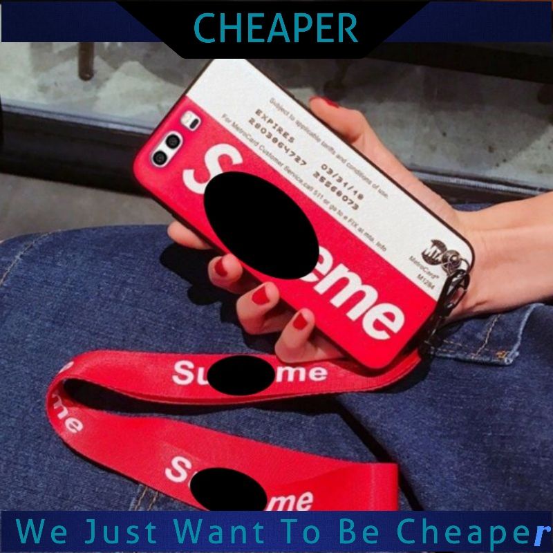 IPhone 6 6s 7 8 Plus iPhone X Fashion Premium Cover Case Dengan Strap Lanyard Casing Fon