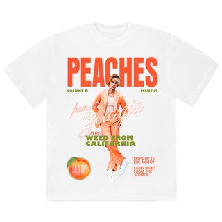 เสื้อยืดผ้าฝ้าย เสื้อวง Preorder เสื้อ Justin Bieber รุ่น Peaches collection เสื้อprintS-3XL