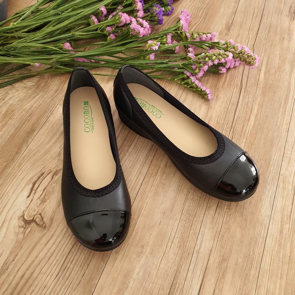 [สามารถออก e-tax ได้] Cocoro Mochi Pump Black รองเท้าคัทชู เพื่อสุขภาพ รุ่น 4254 สีดำ
