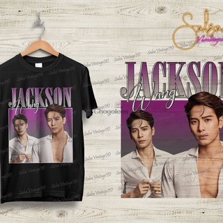 เสื้อเด็กหญิง เสื้อยืดโอเวอร์ไซส์Got7 Jackson Wang Vintage 90&amp;#เสื้อยืด พิมพ์ลาย Jackson Wang ขวัญวันเกิด สําหรับผู้ชาย