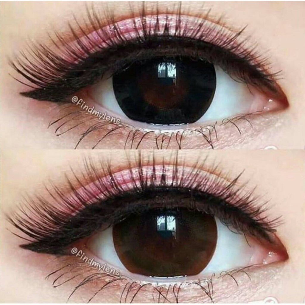 บิ๊กอายตาโต Brownie สีดำ สีช็อคโก คอนแทคเลนส์ เลนส์ใหญ่ ตาแบ๊ว ลายธรรมชาติ 0.00 ค่าสายตา