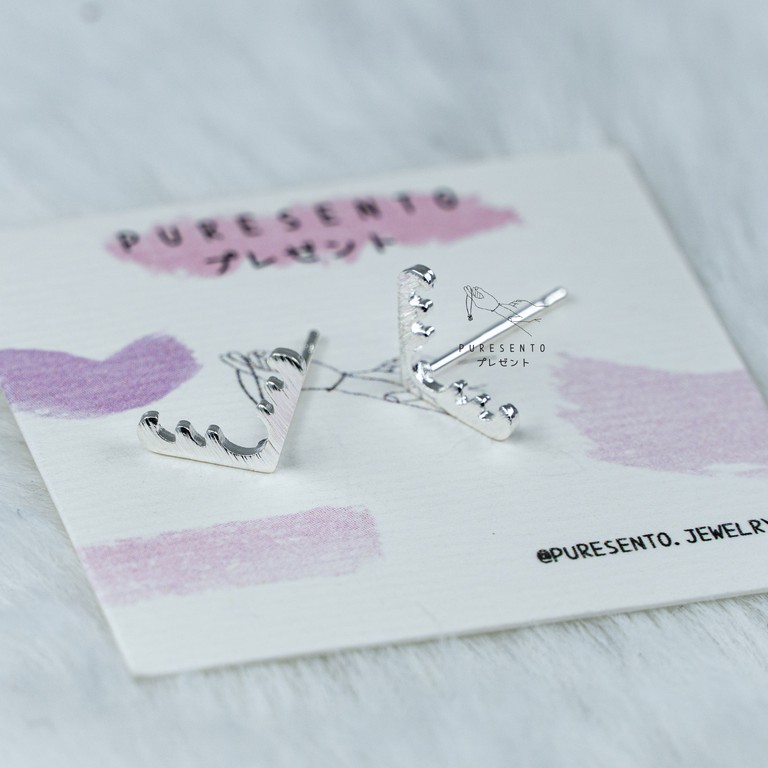 ต่างหูเงินแท้92.5% พร้อมส่ง🦌ลายเขากวาง🦌ต่างหูเงินแท้92.5%