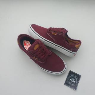 Vans Chima Ferguson Maroon รองเท้าผ้าใบสีขาว