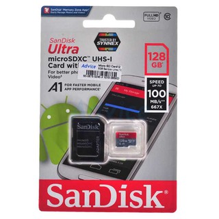 Micro SD 128GB Class10 SanDisk ULTRA (100 MB/s.)