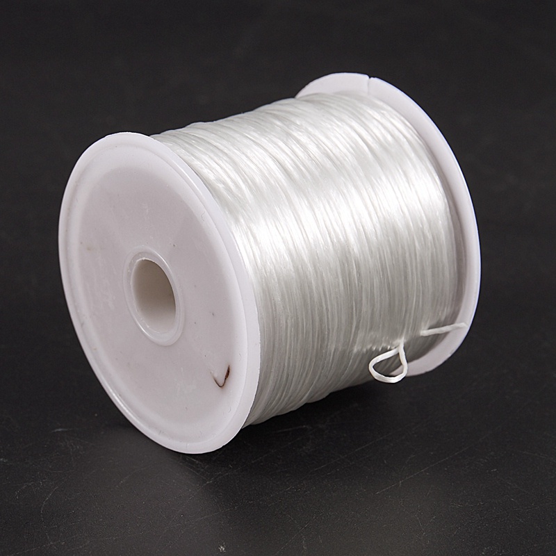 White Elastic Stretchy Crystal Line Jewelry Beading Thread Spool 100 ...