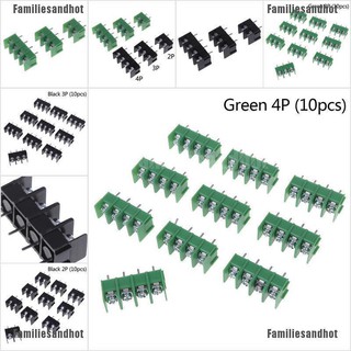 Familiesandhot 10 ชิ้น 7.62 มม. KF7.62-2P 3P 4P สกรูเทอร์มินัลบล็อกเชื่อมต่อ 7.62 มม.