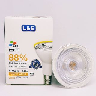 LED PAR20 6W (50W) WARM WHITE 3000K E27 L&amp;E