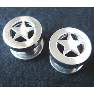 10 mm-20 mm มิล จิวหู ตาไก่ สแตนเลสแท้ Stainless 316L ต่างหูชาย จิวขยายหู ระเบิดหู จิวตาไก่ จิวหูตาไก่ จิวระเบิดหู