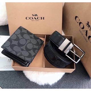 💜  เซตเข็มขัด COACH + กระเป๋าเงิน