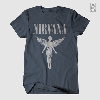 เสื้อยืดวง NIRVANA สีเทาเข้ม NIRVANA Gray METAL ROCK Music Clothing MONO VERSIONS-5XL