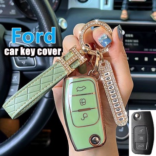 ของแต่งรถ ford fiesta เคสกุญแจรถ ford fiesta กุญแจรถ ฟอร์ดเฟีต้า กุญแจFORD FIESTA เคสกุญแจรีโมทรถยนต์ สําหรับ Ford Focus  Classic 2012 13 Old Wing Bo Fiesta ซิลิโคนกุญแจ ford fiesta