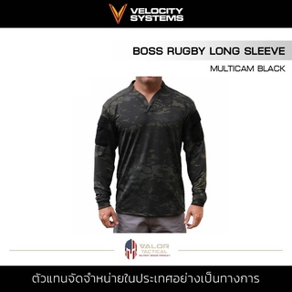 Velocity Systems - BOSS Rugby Long Sleeve [MCBK] เสื้อยืดแขนยาว สีดำลายพราง ระบายอากาศ