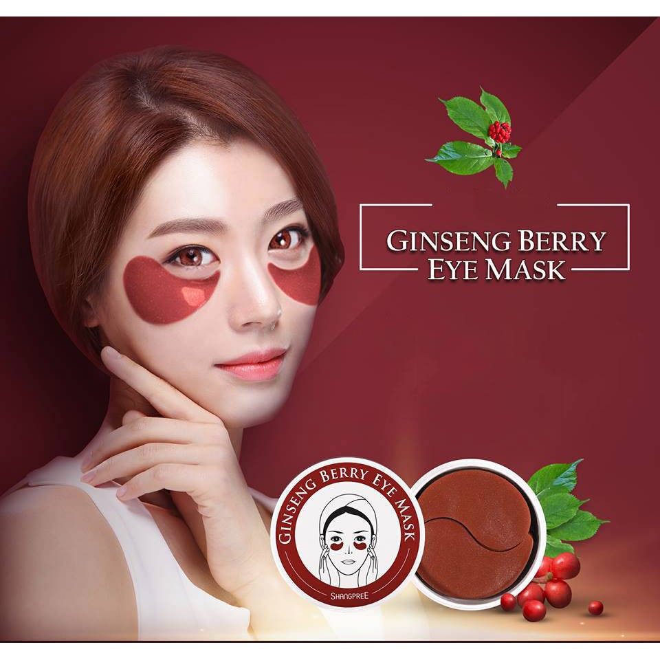 ผลการค้นหารูปภาพสำหรับ Shangpree Ginseng Berry Eye Mask 60 แผ่น สูตรสีแดง(1.4g x 60Pcs.)