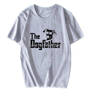 เสื้อยืดคอกลม แขนสั้น ผ้าฝ้าย พิมพ์ลาย The Dogfather Greyhound Dad Mom ขนาดใหญ่ สไตล์ฮิปฮอป สําหรับผู้ชาย คู่รัก