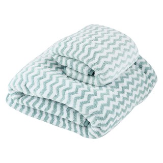 TOWEL SET HOME LIVING STYLE JINNIE GREEN (2PCS/PACK) ชุดผ้าขนหนู  STYLE JINNIE สีเขียว (2 ชิ้น/แพ็ค) ผ้าเช็ดตัว ผ้าเช็ดต