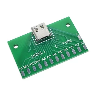 บอร์ดแปลง 3.0 3.1 USB-C 2.0 USB-A PCB Conveter ซ็อกเก็ต ปลั๊ก ตัวเมีย USB Type A , C Female adapter 2.54mm Pin connector