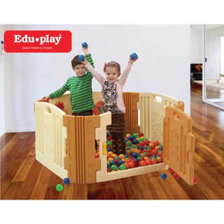 Eduplay คอกกั้นเด็กเกาหลี รุ่นHappy สีน้ำตาล Size S (BR-7317P-S) ของแท้จากเกาหลี