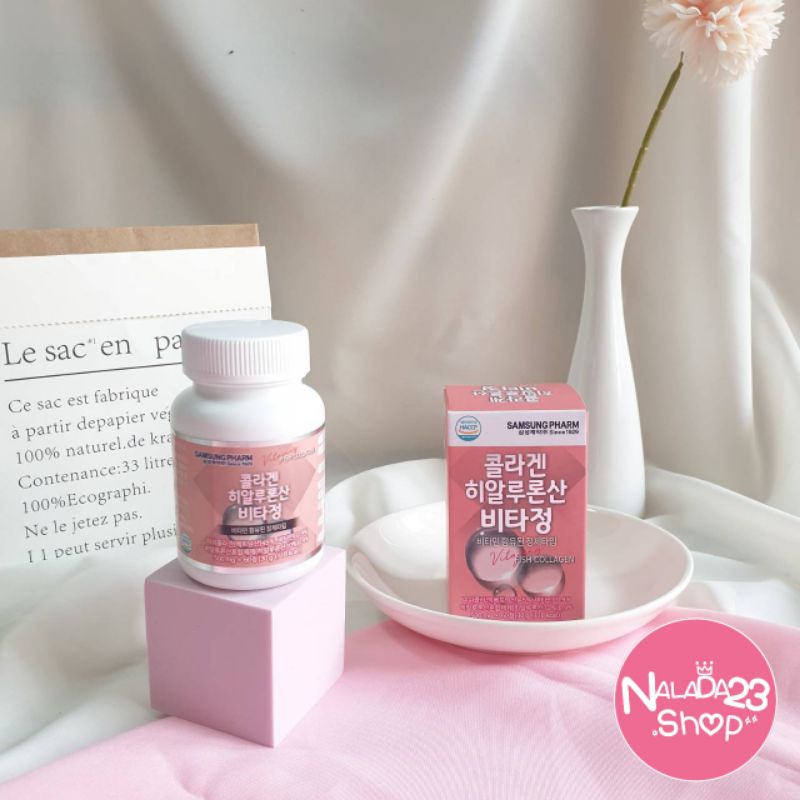 [พร้อมส่ง]ของแท้💯% Samsung Pharm Hyaluronic Acid (ซัมซุงคอลลาเจน สีชมพู)
