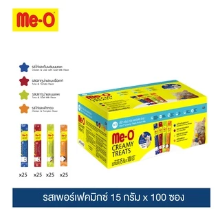 ขนมแมวเลีย มีโอ ขนมแมวเลีย เพอร์เฟคมิกซ์ ขนาด 1,500 กรัม (1 กล่อง 100 ซอง)