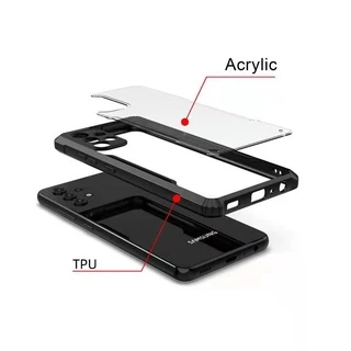 A13 LTE 4G/A13 Lite 4G/A04S/M23เคสกันกระแทกขอบสีหลังใสSamsung Galaxy M53/F23/M33/A23/A53 5G/A13 4G/A13 5G/A33 5G/A73 5G