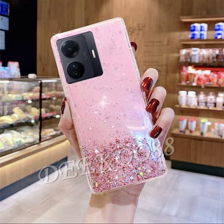 เคสโทรศัพท์มือถือ ซิลิโคนเจลนิ่ม ใส บาง ลายกลิตเตอร์ สําหรับ VIVO T1 T1X X80 Pro Y01 Y76 Y73 Y33T Y21T Y21A Y15A Y15S V23E V23 5G 4G T1 T1X