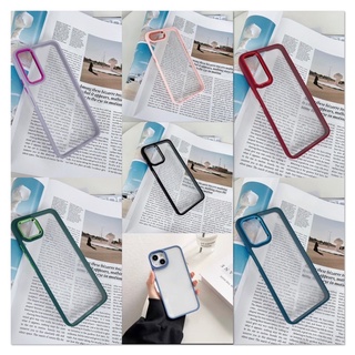 มาใหม่🎉เคสขอบสีหลังใส รุ่น Xiaomi Redmi 9a Redmi note11 สินค้าพร้อมส่งจากไทย