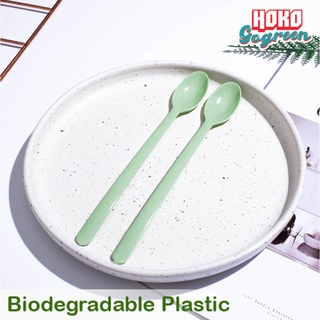 ช้อนน้ำปั่น สีเขียว (แพ็ค 100 ชิ้น) ช้อนคน ช้อนยาว สีพาสเทล …