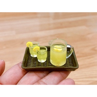 ชุดน้ำเลม่อนจิ๋ว🍋1ชุด /3ชิ้น ไม่รวมถาด
