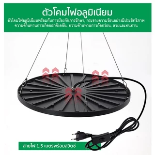 ไฟช่วยต้นไม้ตัวเร็ว AC220V Full Spectrum Grow Light LED 200W UFO กันน้ำ ไม่กลัวฝนและหมอก ไฟเลี้ยงต้นไม้โตเร็ว2เท่า