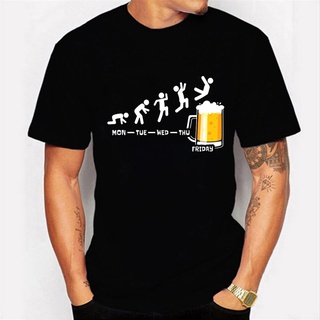 เสื้อยืด พิมพ์ลายกราฟฟิค Fri Beer สไตล์ฮาราจูกุ สําหรับผู้ชาย