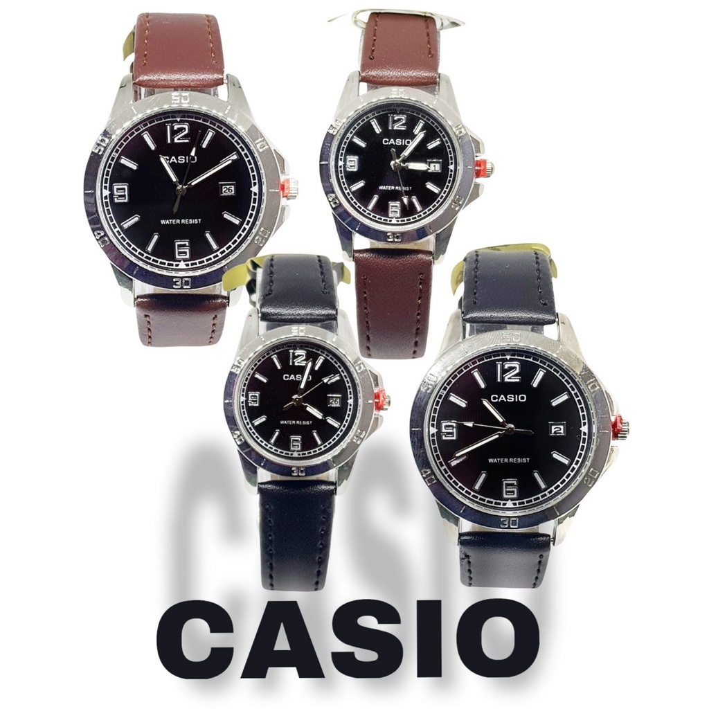 (กันน้ำ) Casio นาฬิกาข้อมือผู้หญิง สายหนัง สีทอง วันที่ นาฬิกาคาสิโอ้ ใส่ทำงาน Quartz นาฬิกาผู้หญิง สายหนัง RC633