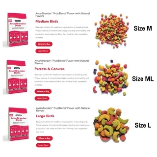Zupreem ML อาหารนกแก้ว ผลไม้อัดเม็ด Size ML (แบ่งขาย 200G / 500G)